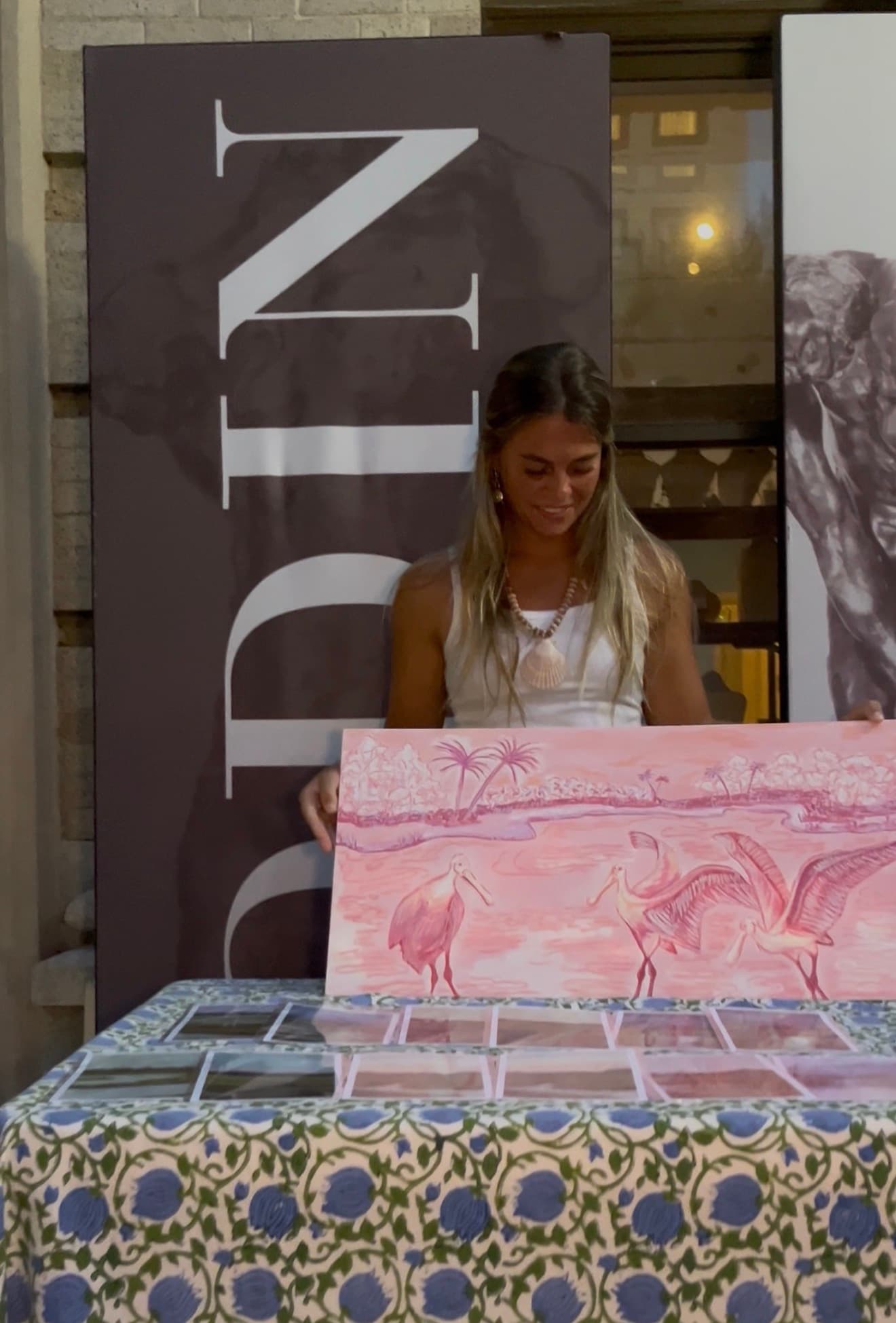 A local artist at the last Self-Care Social